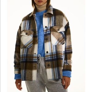 This Zara Wool-Blend Plaid Overshirt
